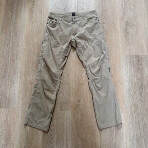 Kuhl Born in the Mountains Hiking Pants Mens 36x32 Tan Khaki Vented Crotch